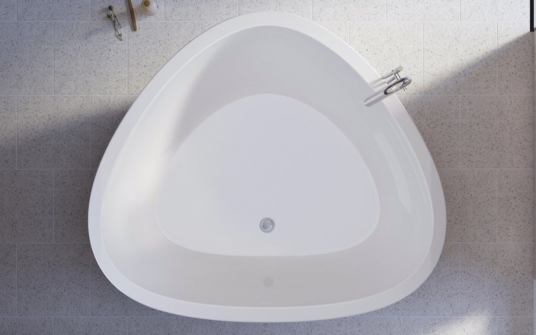 Aquatica Trinity Wht Freestanding Light Weight Stone Bathtub new