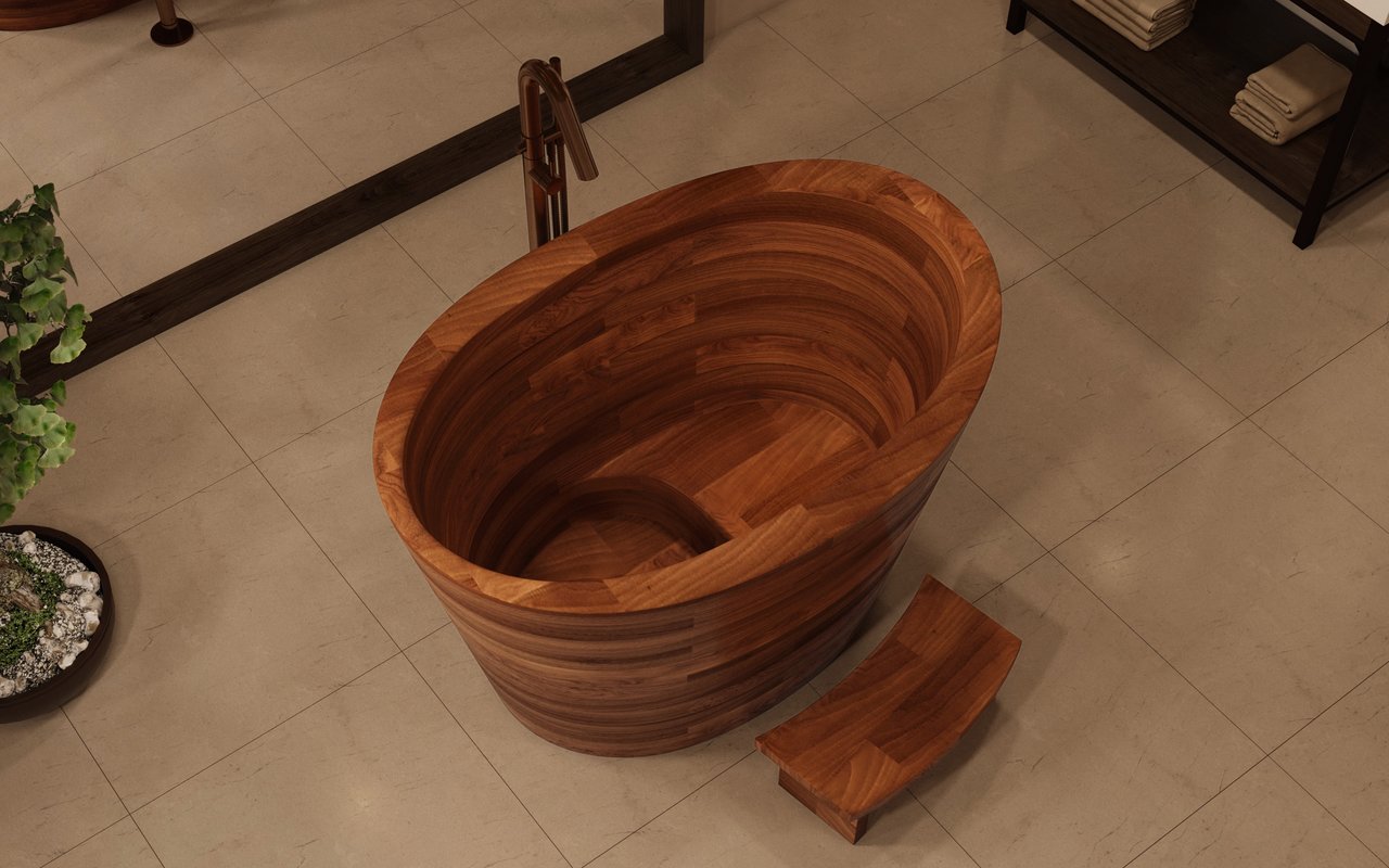 Aquatica TrueOfuro American Walnut Freestanding Wood Bathtub 3 (web)