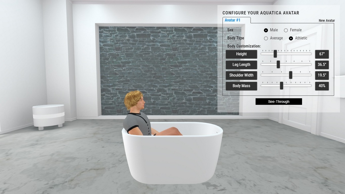 ᐈ 【Aquatica Lullaby-Nano-Blck-Wht™ Small Freestanding Solid Surface ...