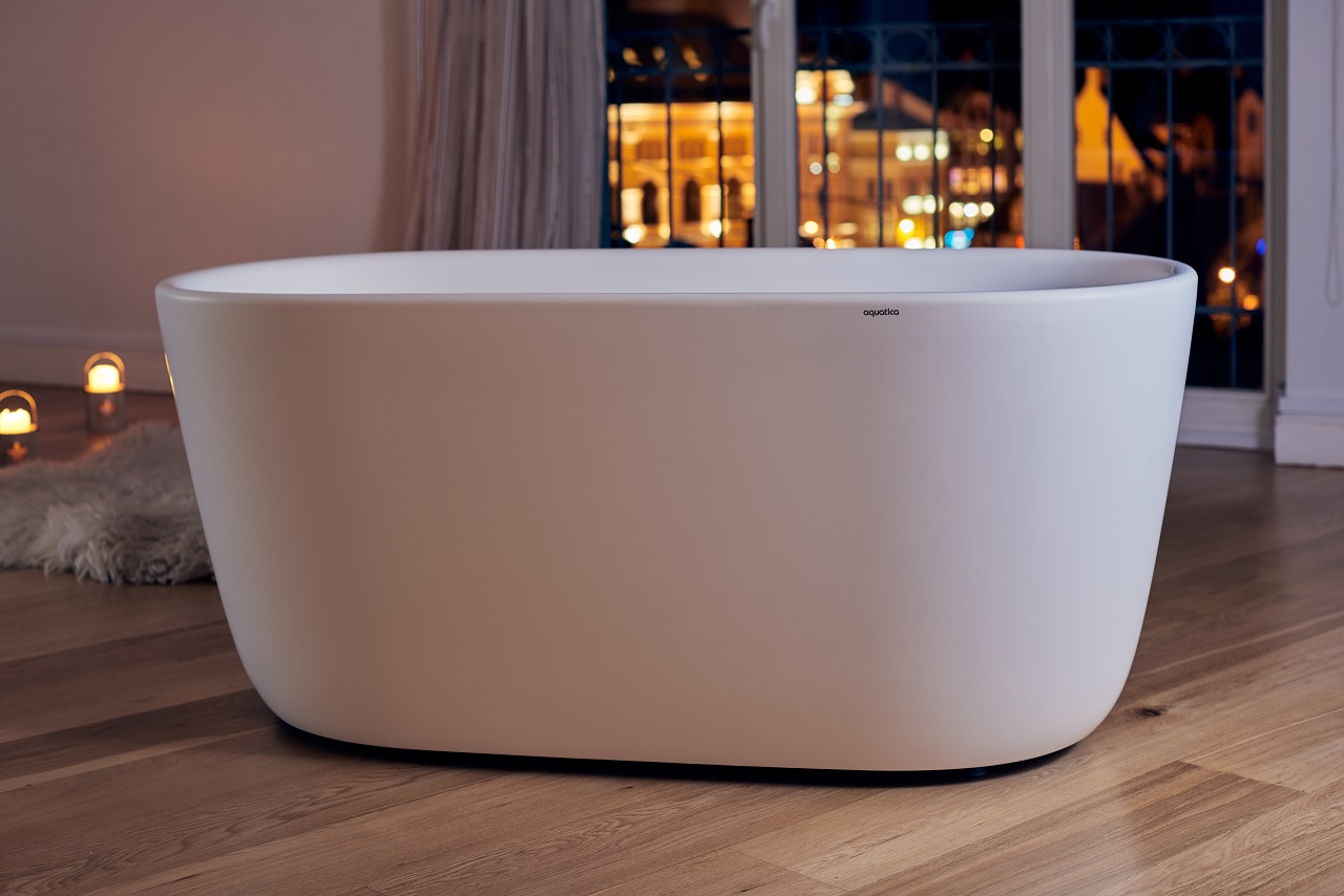 Aquatica Lullaby Mini Wht Freestanding Solid Surface Bathtub